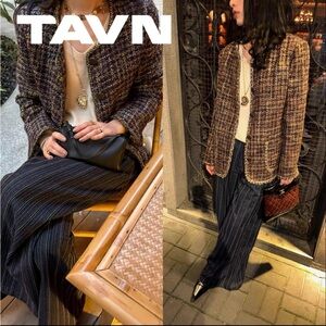 Sesaar Syra Brown Tweed Jacket M